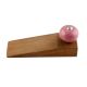2 Pieces Pink Black Crackle Ceramic Wooden Door Stopper